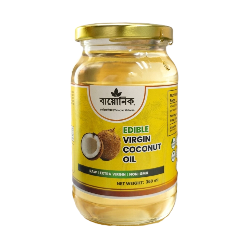 Edible Virgin Coconut Oil (ভোজ্য ভার্জিন নারকেল তেল) 360ml